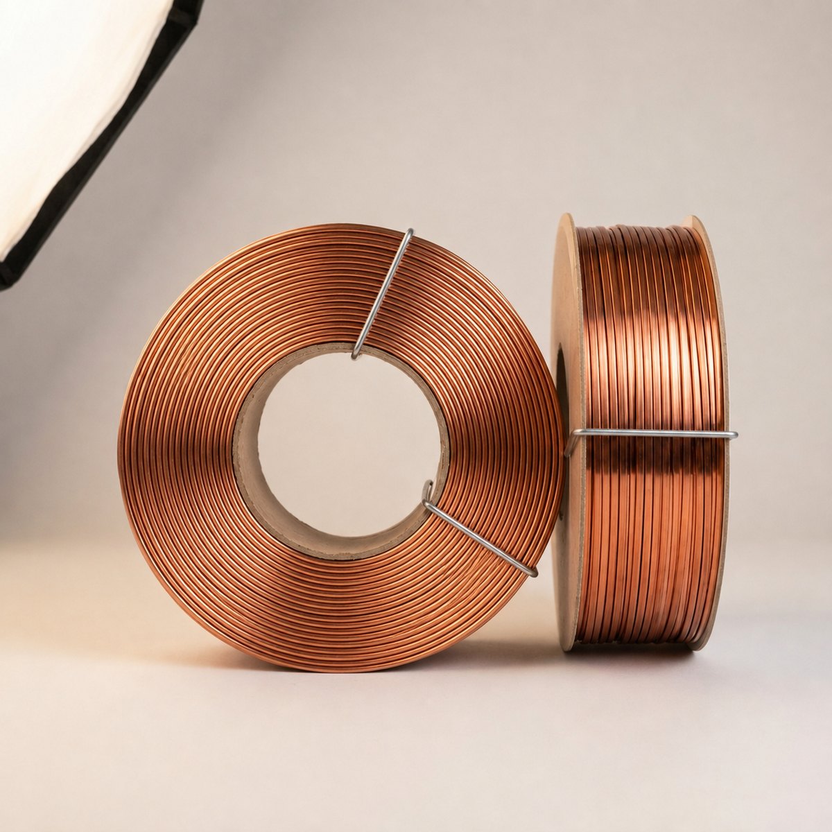 Prime Wires pure copper flat stitching wire on a spool